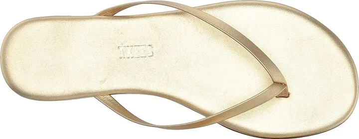 TKEES Metallics Women's Sandals Blink : 7 B - Medium, Leather - Image 3