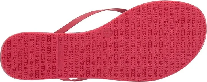 TKEES Solids Women's Sandals Red : 7 B - Medium, Leather - Image 4