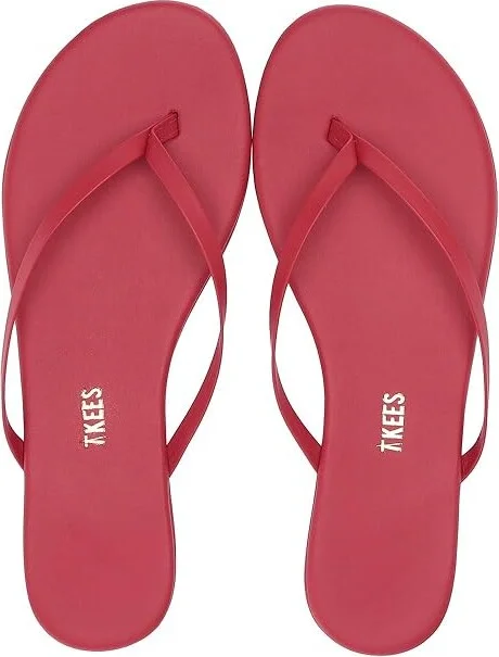TKEES Solids Women's Sandals Red : 7 B - Medium, Leather