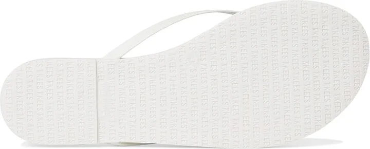 TKEES Solids Women's Sandals White : 5 B - Medium, Leather - Image 4