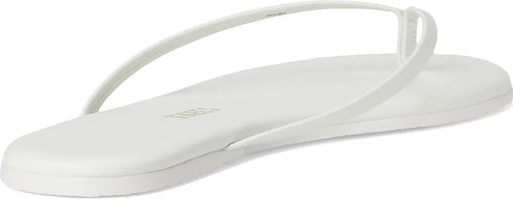 TKEES Solids Women's Sandals White : 5 B - Medium, Leather - Image 5