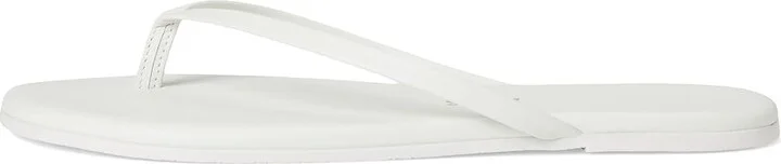 TKEES Solids Women's Sandals White : 5 B - Medium, Leather - Image 7