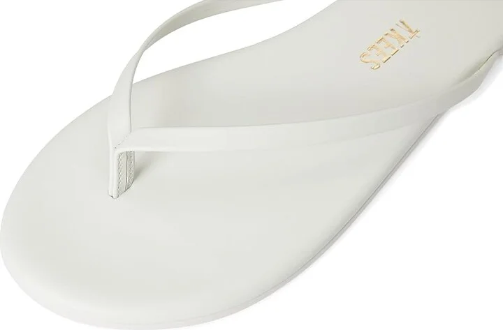 TKEES Solids Women's Sandals White : 5 B - Medium, Leather - Image 8