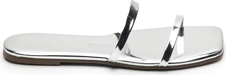TKEES Square Toe Gemma Mirror Women's Shoes Chrome : 9 B - Medium, Leather/Rubber - Image 4