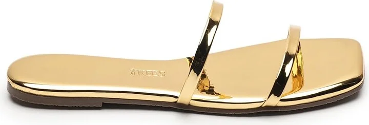 TKEES Square Toe Gemma Mirror Women's Shoes Gold : 8 B - Medium, Leather/Rubber - Image 4