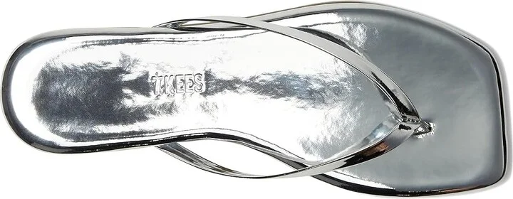 TKEES Square Toe Lily Mirror Women's Shoes Chrome : 6 B - Medium, Leather/Rubber - Image 2