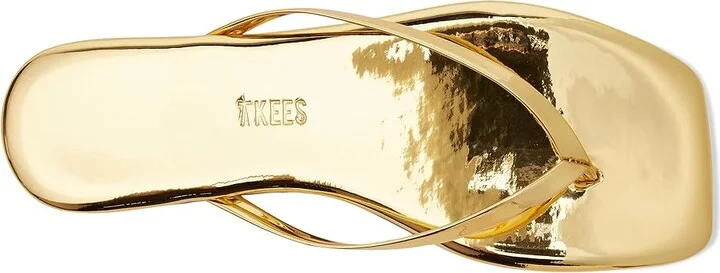 TKEES Square Toe Lily Mirror Women's Shoes Gold : 7 B - Medium, Leather/Rubber - Image 2