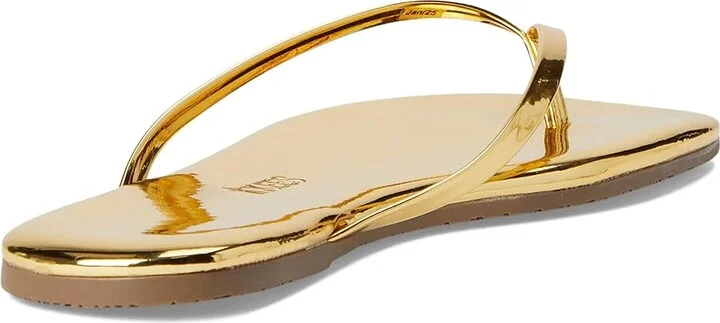 TKEES Square Toe Lily Mirror Women's Shoes Gold : 7 B - Medium, Leather/Rubber - Image 4