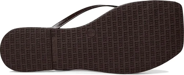 TKEES Square Toe Lily Women's Shoes Carob Croc : 5 B - Medium, Leather - Image 3