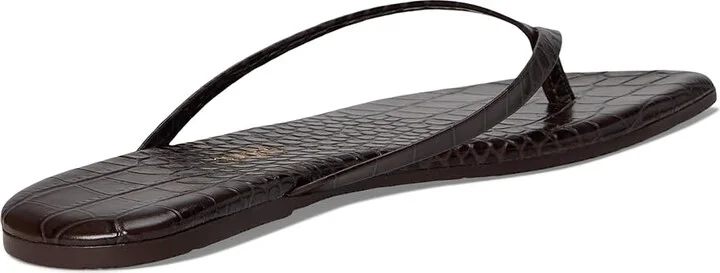 TKEES Square Toe Lily Women's Shoes Carob Croc : 5 B - Medium, Leather - Image 4