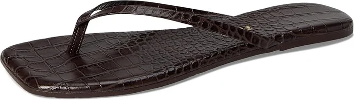 TKEES Square Toe Lily Women's Shoes Carob Croc : 5 B - Medium, Leather - Image 5