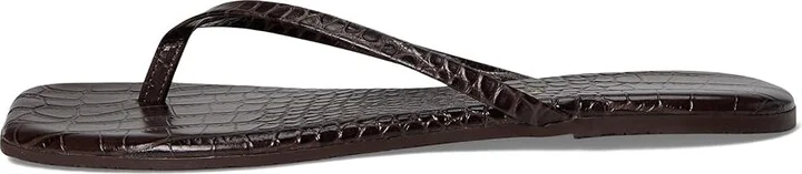 TKEES Square Toe Lily Women's Shoes Carob Croc : 5 B - Medium, Leather - Image 6