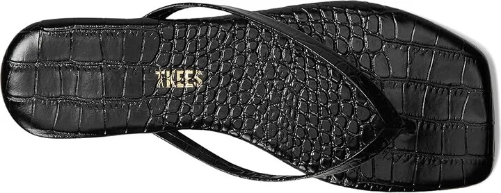 TKEES Square Toe Lily Women's Shoes Sable Croc : 7 B - Medium, Leather - Image 2
