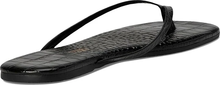 TKEES Square Toe Lily Women's Shoes Sable Croc : 7 B - Medium, Leather - Image 4