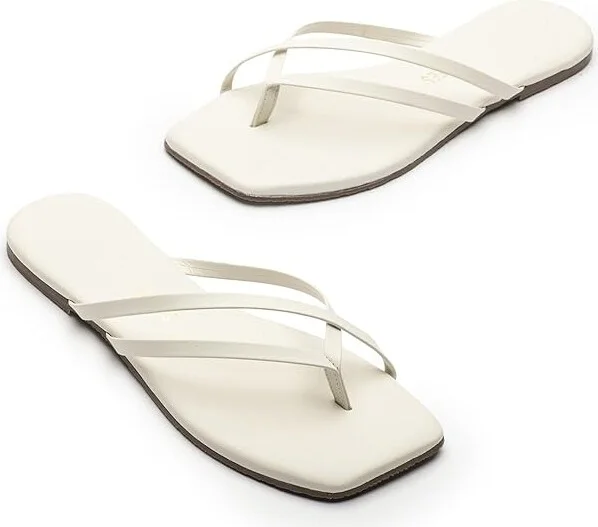 TKEES Square Toe Liri Women's Shoes Cream : 11 B - Medium, Leather/Rubber