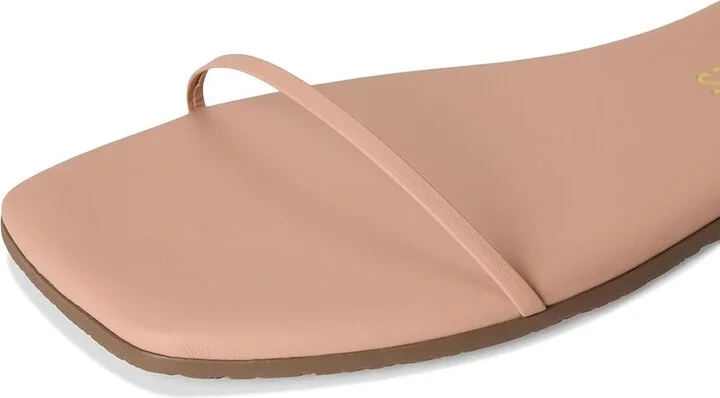 TKEES Square Toe Twiggy Women's Sandals Nude Beach : 9 B - Medium, Leather - Image 2