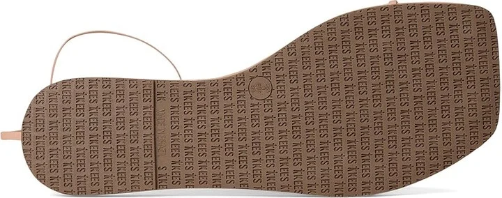TKEES Square Toe Twiggy Women's Sandals Nude Beach : 9 B - Medium, Leather - Image 3