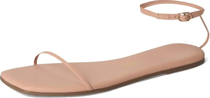 TKEES Square Toe Twiggy Women's Sandals Nude Beach : 9 B - Medium, Leather - Image 5