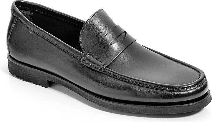 Black Smooth Leather