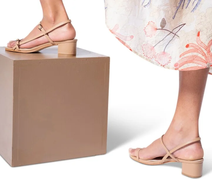 Toast Natural Sole Heel-Brown - Image 2