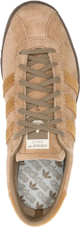 Tobacco 3-stripes leather sneakers - Image 4