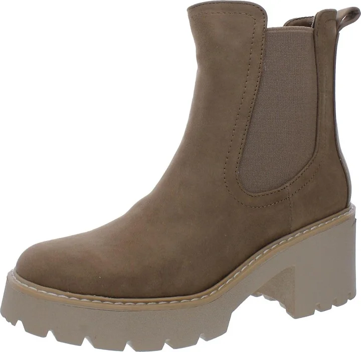TOBIAS Womens Soft Leather Block Heel Booties