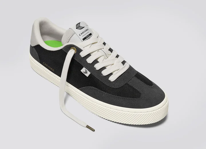 TOCA Ash Grey Suede Black Nylon Sneaker Men - Image 4