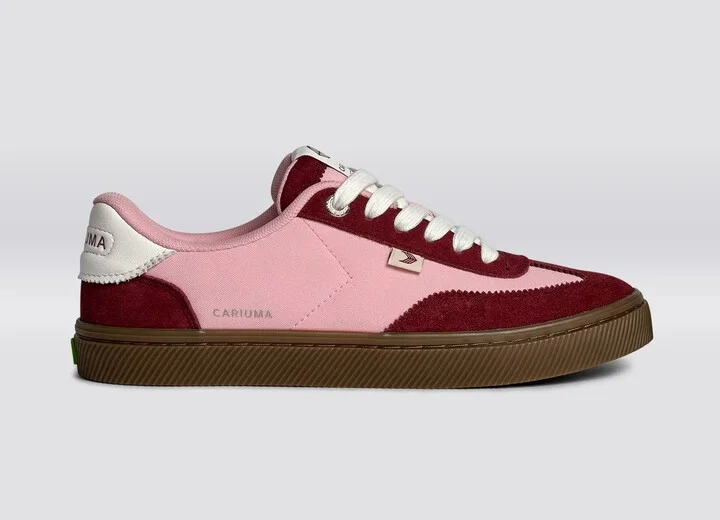TOCA Teak Bright Rose Nylon Cabernet Red Suede Sneaker Men - Image 2