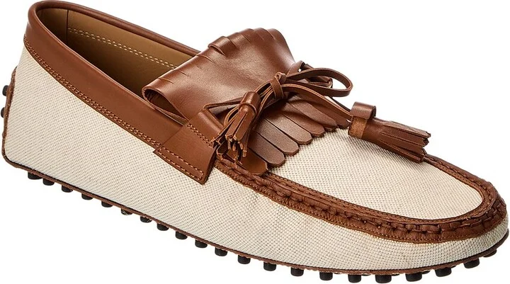 TOD’s Canvas & Leather Loafer