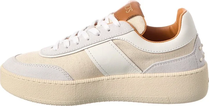 Tod’S Cassette Canvas & Leather Platform Sneaker - Image 2