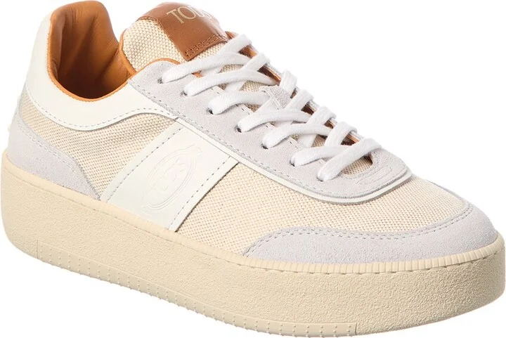 Tod’S Cassette Canvas & Leather Platform Sneaker