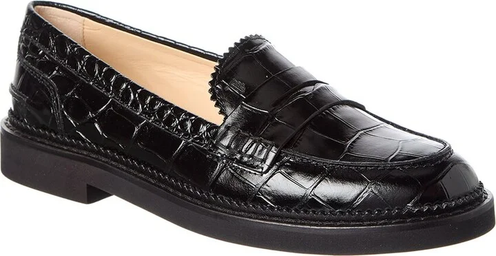 TOD’s Croc-Embossed Leather Loafer