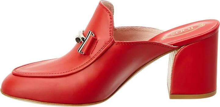 Tod’S Double T Leather Heeled Mule - Image 2