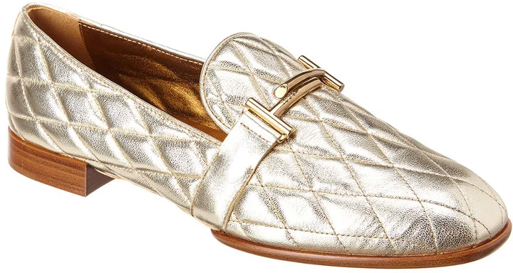 Tod’S Double T Quilted Leather Loafer