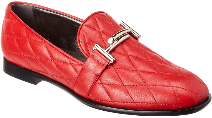 Tod’S Double T Quilted Leather Loafer