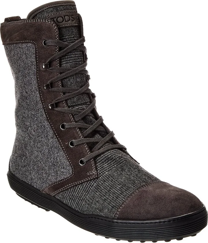 TOD’s Flannel & Suede Boot