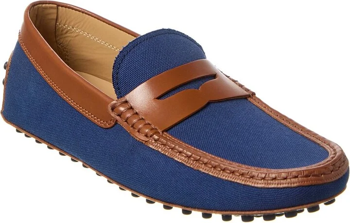 TOD’s Gommino Canvas & Leather Loafer