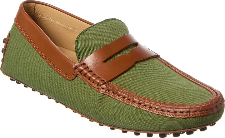Tod’S Gommino Canvas & Leather Loafer