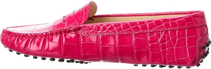 Tod’S Gommino Croc-Embossed Leather Loafer - Image 2