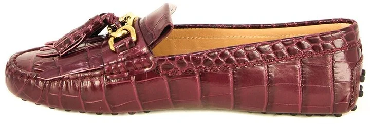 Tod’S Gommino Croc-Embossed Leather Moccasin - Image 2