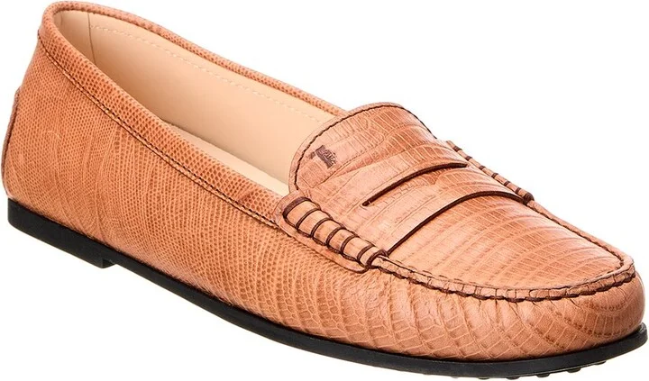 Tod’S Gommino Embossed Leather Loafer