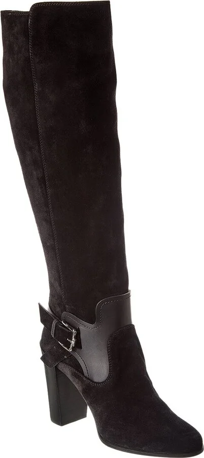 Tod’S Gommino Suede Over-The-Knee Boot