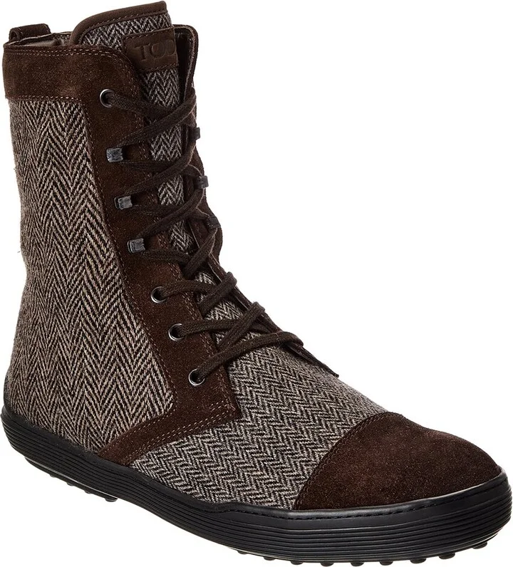 TOD’s Knit & Suede Boot