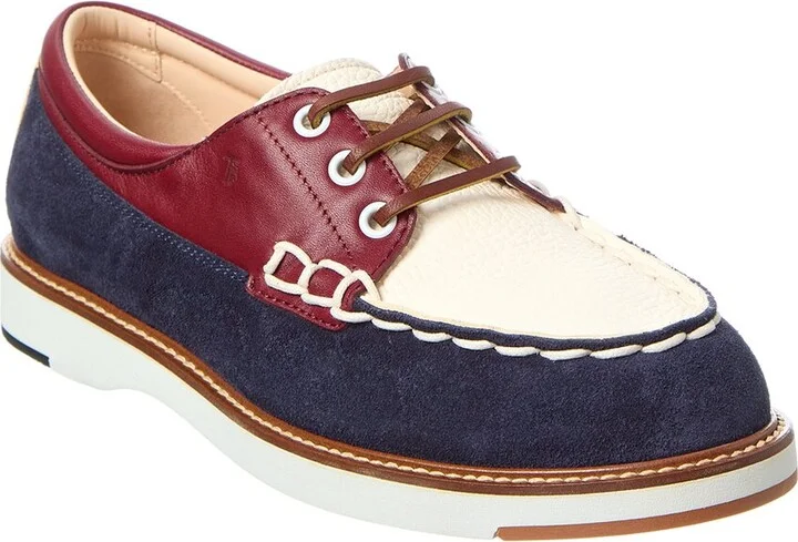 Tod’S Leather & Suede Boat Shoe
