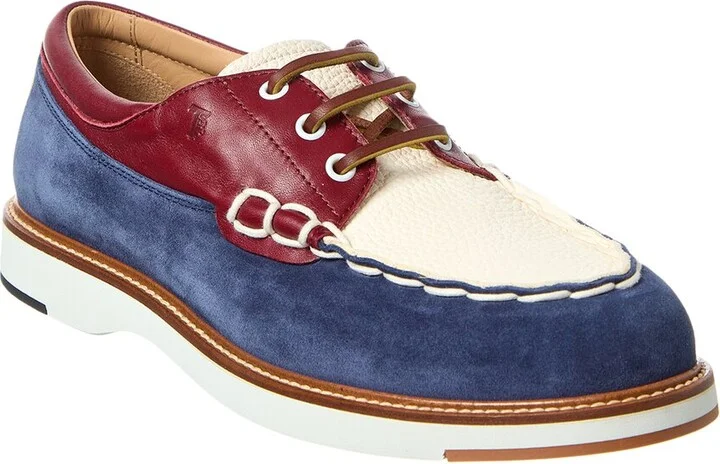 Tod’S Leather & Suede Boat Shoe