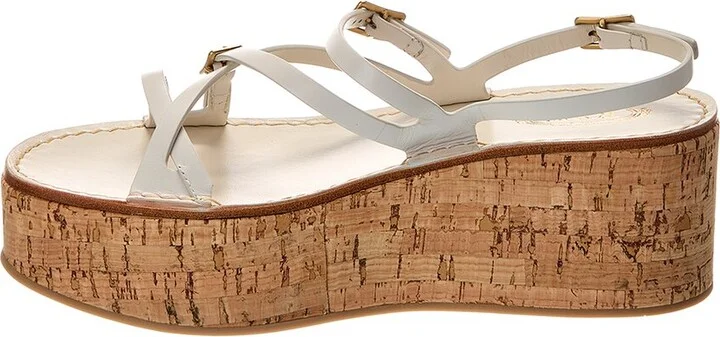 Tod’S Leather Wedge Sandal - Image 2