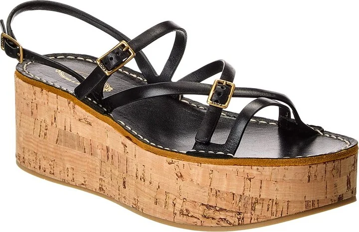 Tod’S Leather Wedge Sandal