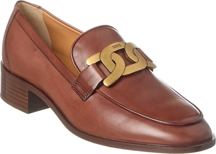 Tod’S Logo Chain Detail Leather Loafer