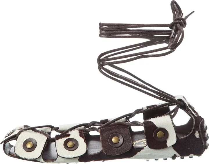 Tod’S Logo Haircalf Sandal - Image 2