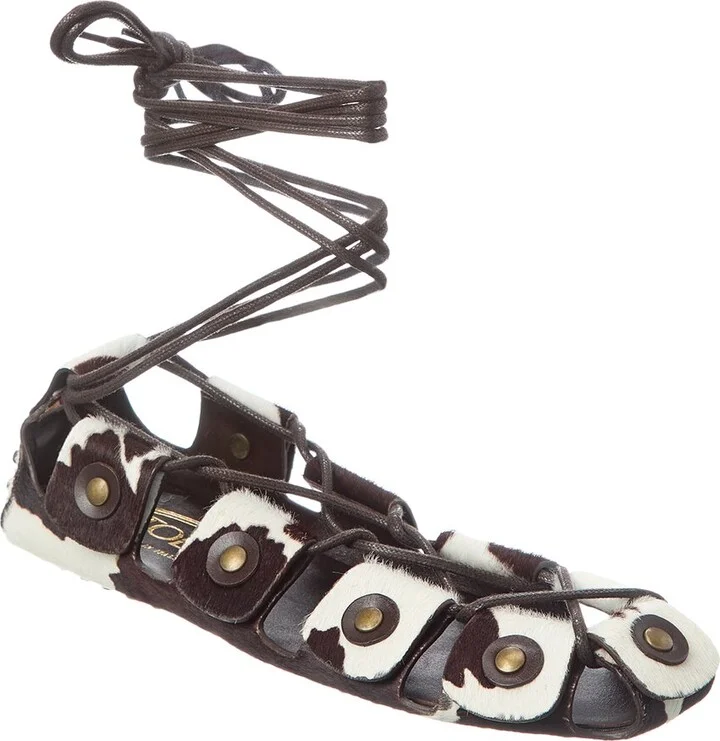 Tod’S Logo Haircalf Sandal
